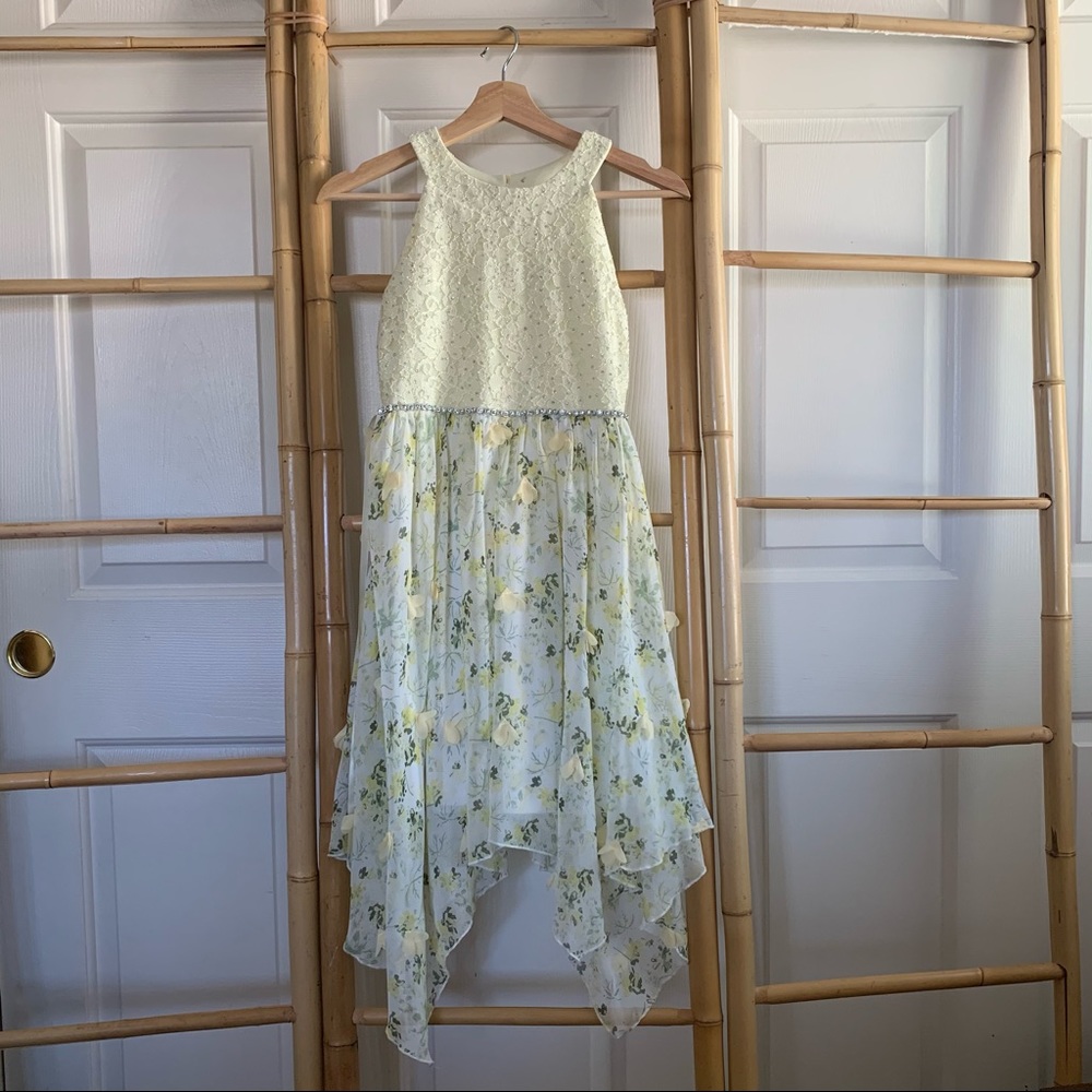 Speechless Yellow/ Green Floral Sundress Girls 12